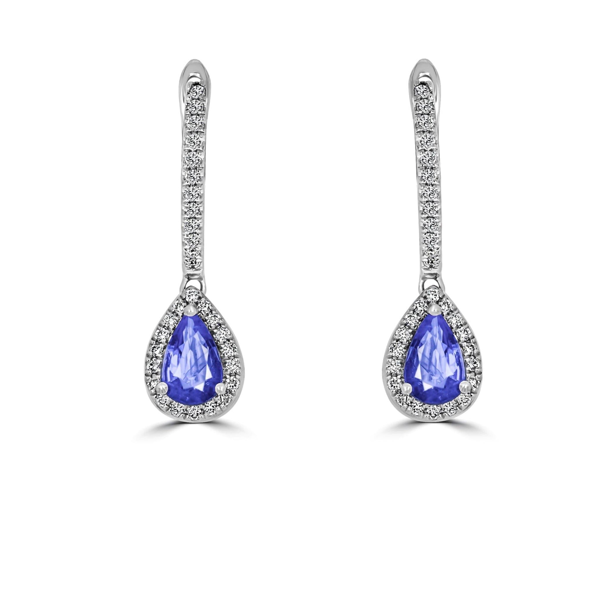 Sapphire Diamond Drop Earrings - Rosendorff Diamond Jewellers